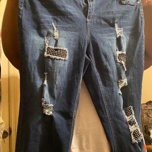 Denim ripped